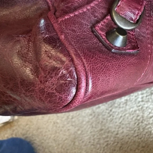 Balenciaga Burgundy Box Bag - Picture 4 of 15